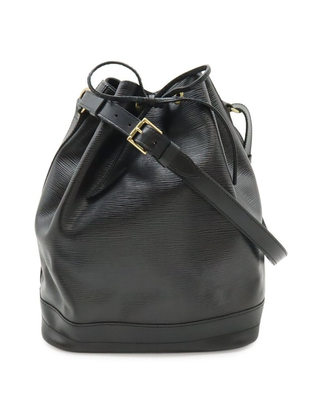 Louis Vuitton Epi Noe Shoulder Bag Drawstring Noir Black Gold